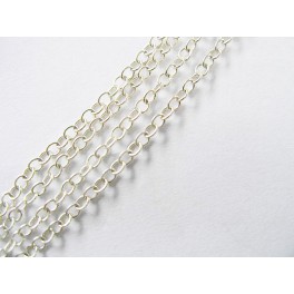 925 Sterling Silver Rolo Link Chain 2x1.5 mm. 40 inches