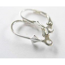 925 Sterling Silver 3 pairs Lever Back Earrings 9x15 mm.