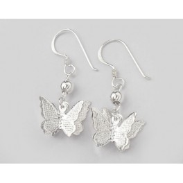 925 Sterling Silver Butterfly Earrings 20 mm.