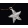925 Sterling Silver Starfish Pendant 16mm.