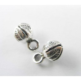 4 of Karen Hill Tribe Silver Lotus Charms 6.5x7 mm.