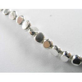 20 of Karen Hill Tribe Silver Facet Beads 4x3 mm.