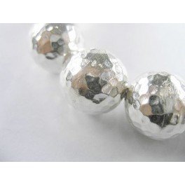 Karen Hill Tribe  Silver  Faceted Round Bead 18 mm.
