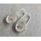 925 Sterling Silver Concave Disc Earrings 10mm.