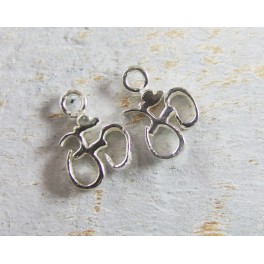 4 of 925 Sterling Silver Ohm Charms 8x9 mm. Polish Finished