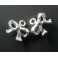 925 Sterling Silver 2 Bow Charms 8x11.5mm.