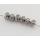 Karen Hill Tribe Silver 6 Printed  Lotus Beads 9.5x6mm.