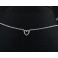 925 Sterling Silver Heart Chain  Necklace 15.5 - 17 inches adjustable