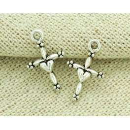 925 Sterling Silver 4 Cross Charms 9x12mm.