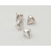 925 Sterling Silver 4 Tiny Cone Beads 5x5.5mm.