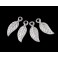 925 Sterling Silver 30 Leaf Charms 4.5x10 mm