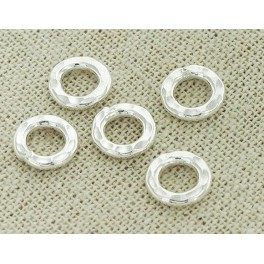 Karen Hill Tribe Silver 8 Hammered Jump Rings 8mm.