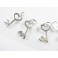 925 Sterling Silver 4 Key to my Heart Charms 8x14mm.