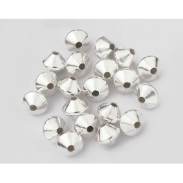 925 Sterling Silver 20 Bicone Beads 5mm.