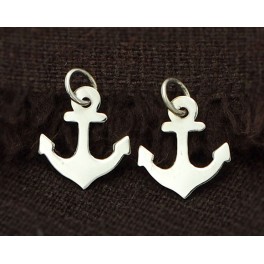 925 Sterling Silver 2 Anchor Charms  11x12 mm.