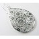925 Sterling Silver Cutout Flower Drop Earrings 19x28mm.