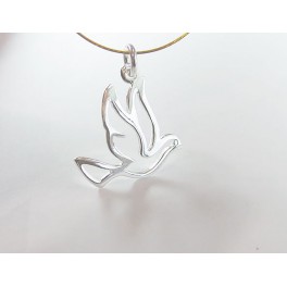 2 of 925 Sterling Silver Bird Charms 17x18 mm. Polish Finished