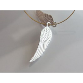 925 Sterling Silver 2 Angel Wing Charms 7.5x22mm.