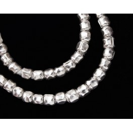 Karen Hill Tribe Silver 50 Hammered Beads 2.7x2.6mm.