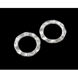 Karen Hill Tribe Silver 6 Hammered Jump Rings 10.7mm.