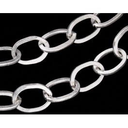 Karen Hill Tribe Silver Oval Closed Link Chain 6.5x10mm. 26 inches