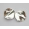 Hill Tribe Silver 2 Twisted Disc Beads 17 mm.