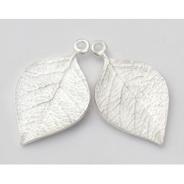 925 Sterling Silver 2 Leaf Charms  13x20 mm.