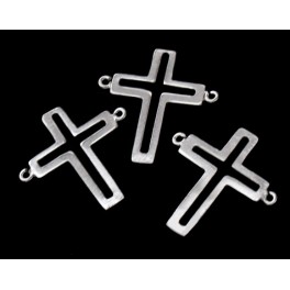 925 Sterling Silver 4 Cross Links ,Connectors  11.5x15 mm.