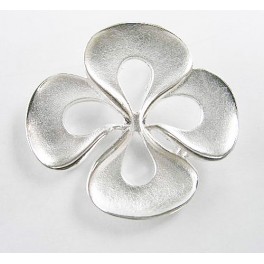 925 Sterling Silver Flower Pendant 25x28mm.