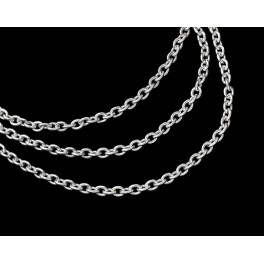 925 Sterling Silver Link Chain 2.5x3 mm. 18 inches