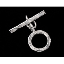 Karen Hill Tribe Silver 4 Hammered Circle Toggles 10mm.