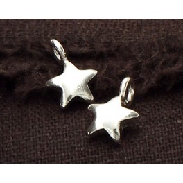 4 of Karen Hill Tribe Silver Star Charms 8 mm.