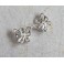 925 Sterling Silver 4 Tiny Butterfly Charms 6.5x8 mm.