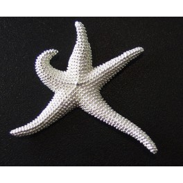 925 Sterling Silver Starfish Pendant 34x42mm.