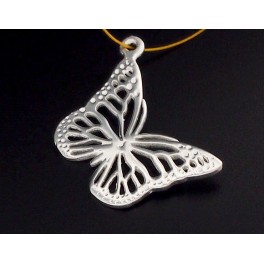 1 of 925 Sterling Silver Butterfly Pendant 17x23mm.