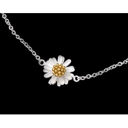 925 Sterling Silver Daisy Bracelet 6 - 7 1/2 inches adjustable.