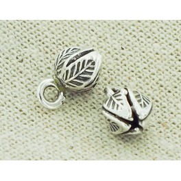 4 of Karen Hill Tribe Silver Lotus Charms 6.5x7 mm.