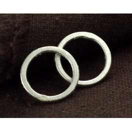 Karen Hii Tribe Silver 4  Brushed Circle Jump Ring 16 mm.