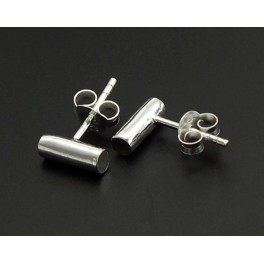 925 Sterling Silver  Stick Stud Earrings 3x8mm.
