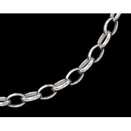 925 Sterling Silver Oval  Rolo Link Chain 2.6x3.8 mm. 12 inches