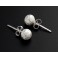 925 Sterling Silver Brushed  Ball Stud Earrings 6mm.