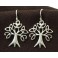 925 Sterling Silver Botanic, Tree of life Earrings 18x20 mm.Polish Finished.