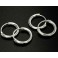 925 Sterling Silver 4 Pairs of  Hoop Earrings 1.5x10mm.