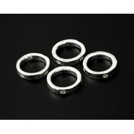 925 Sterling Silver 4 Closed Ring  2x10 mm.