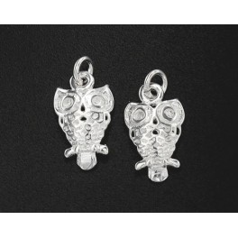 925 Sterling Silver  Tiny Owl Charms  8x11mm.