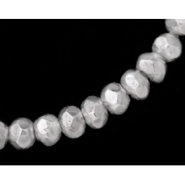 Karen Hill Tribe Silver 20 Faceted Beads 4x2.8mm.