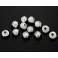 Karen Hill Tribe Silver 30 Little Wrapped Beads 4x3.5 mm