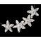 Karen Hill Tribe Silver 4 White Starfish Beads 13.5mm.