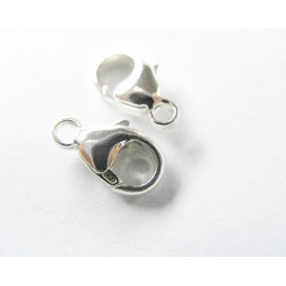 925 Sterling Silver 4 Lobster Clasps 6x11 mm.
