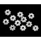 925 Sterling Silver 40 Daisy Spacer Beads 4mm.
